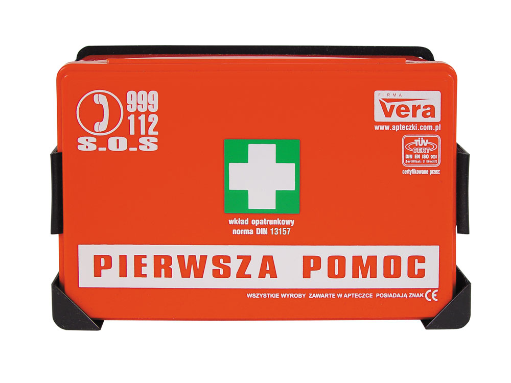 Przemysłowa apteczka pierwszej pomocy „STANDARD 13157” w pudełku z tworzywa